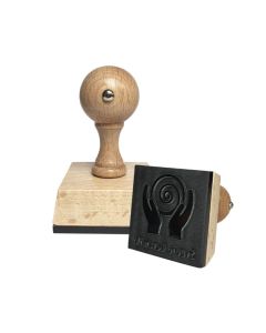 COLOP Stempel do ceramiki z indywidualnym wzorem, drewniany, kwadratowy – 5x5 cm