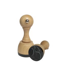 COLOP Stempel do ceramiki z indywidualnym wzorem, drewniany, Okrągły, średnica – 3 cm