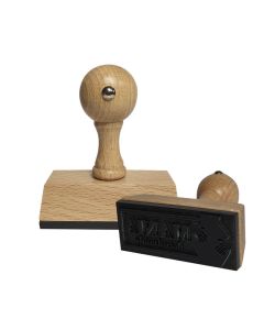 COLOP Stempel do ceramiki z indywidualnym wzorem, drewniany, prostokątny – 6x2,5 cm