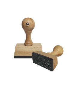 COLOP Stempel do ceramiki z indywidualnym wzorem, drewniany, prostokątny – 5x2 cm