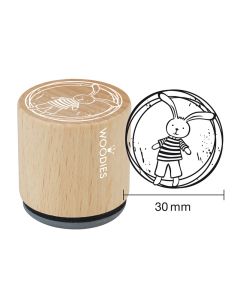 Woodies Rubber Stamp - Date, Time, Place